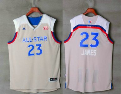 Maillot De Basket All Star 2017 NBA East LeBron James 23 Gris